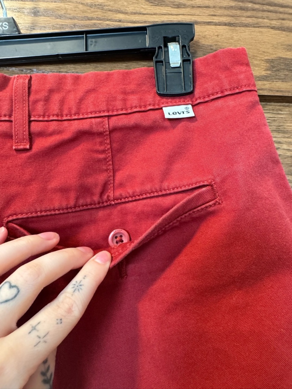Levi's Red Button-Back Chino Shorts